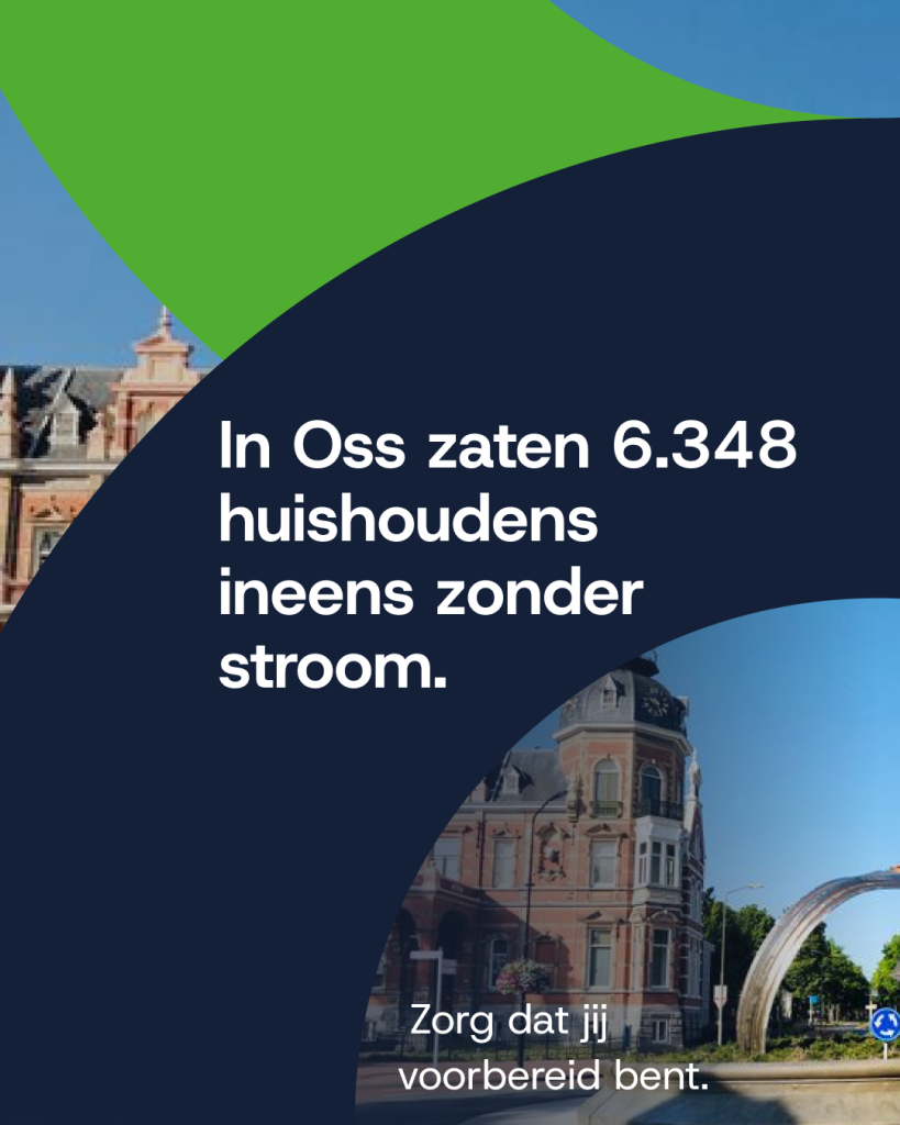 Een foto van een post voor De Groene Generatie waar je Oss ziet, niet in design. Een post gericht op energiezekerheid